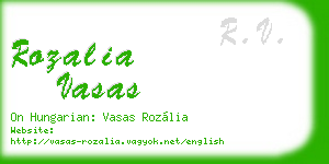 rozalia vasas business card