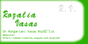 rozalia vasas business card